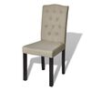 vidaXL Dining Chair Set of 4 Camel Polyester Standard Ergonomic