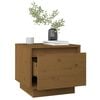 vidaXL Bedside Cabinet Set of 2 Honey brown Solid pinewood Standard