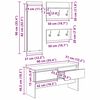 vidaXL Hallway Furniture Set with Drawer Old wood 90 x 31 x 46.5 cm