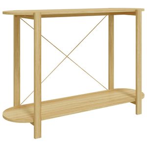 vidaXL Console Table White Engineered wood, Solid Pine wood, Metal