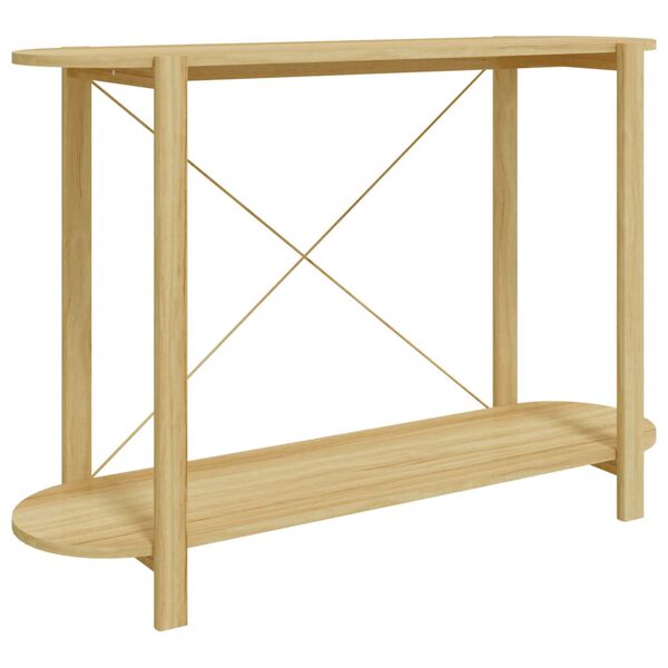 vidaXL Console Table White Engineered wood, Solid Pine wood, Metal