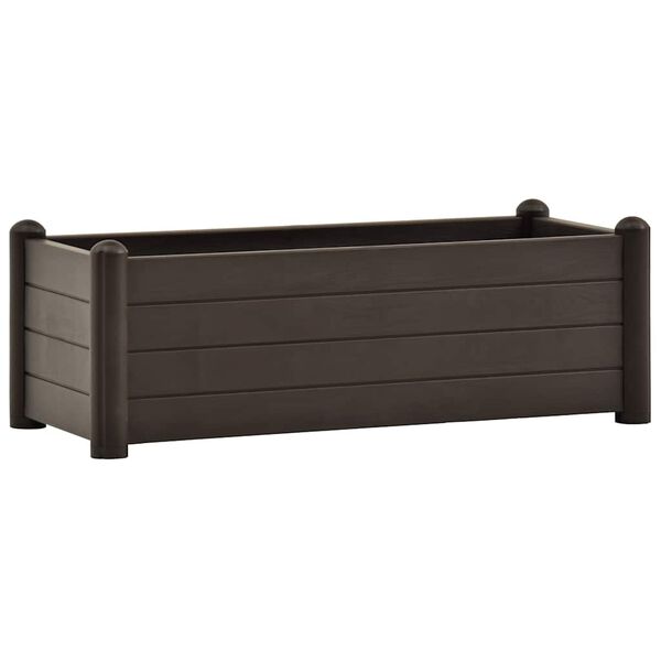 vidaXL Raised Bed Mocha Polypropylene Medium UV-resistant materials