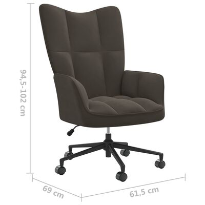 vidaXL Relaxing Chair Dark Gray Velvet