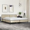 vidaXL Bed Frame Sonoma oak Engineered wood, metal, plywood 78.7x78.7 in