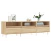vidaXL TV Cabinet Sonoma Oak Engineered Wood, Iron 59.1 x 11.8 x 17.5 in