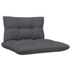 vidaXL Garden Lounge Set White and Anthracite Solid pinewood, fabric