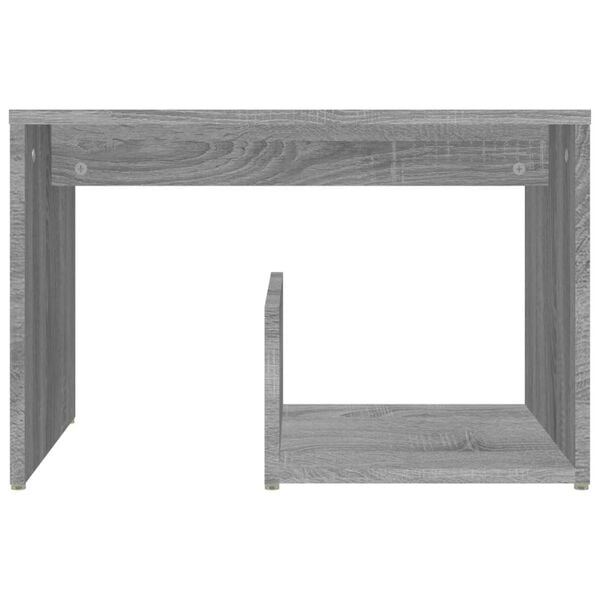 vidaXL Side Table Grey Sonoma Engineered Wood Side Table Rectangular