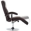 vidaXL TV Armchair Brown Artificial leather, Chrome Single