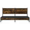 vidaXL Bed Frame Smoked Oak Steel, engineered wood Super King Bed Frame