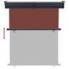 vidaXL Balcony Side Awning Brown Steel 57.1 x 98.4 in Retractable