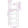 vidaXL Shelf Cabinet Oak and white Engineered wood, steel