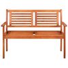 vidaXL Bench Eucalyptus wood Solid eucalyptus wood 47.2 in Ergonomic