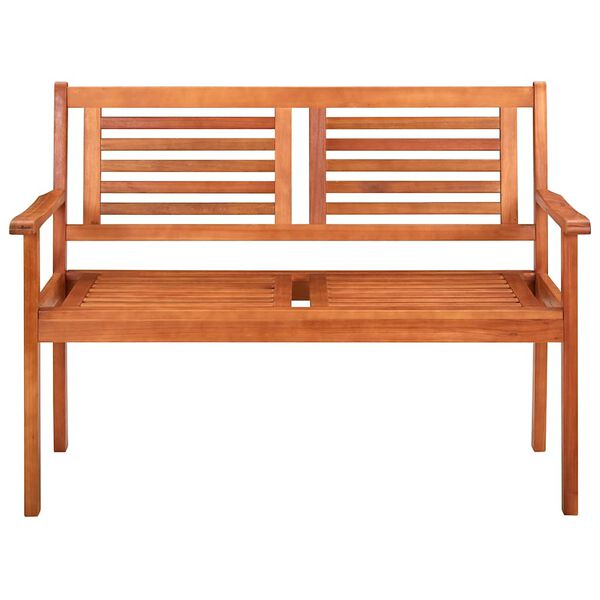 vidaXL Bench Eucalyptus wood Solid eucalyptus wood 47.2 in Ergonomic