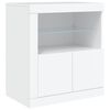 vidaXL Sideboard White Engineered wood, glass Large Sideboard