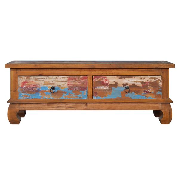 vidaXL TV Cabinet Multicolor Reclaimed teak wood Medium TV Cabinet