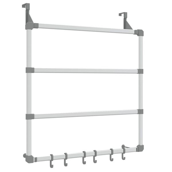 vidaXL Towel Hanger 26.4"x5.9"x26" Aluminum