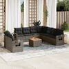 vidaXL Garden Sofa Set Grey