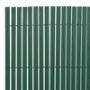 vidaXL Double-Sided Patio Fence PVC 35.4x118.1" Green