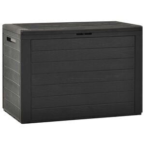 vidaXL Storage Box Anthracite Polypropylene 30.7x17.3x21.7 in