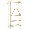 vidaXL Clothes Rack Bamboo Bamboo with varnished finish Medium