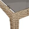 vidaXL Garden Table Beige and Black