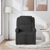 vidaXL Massage Recliner Chair Black Velvet Single Adjustable Armrests