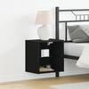 vidaXL Floating Shelf with Shelf 2 pcs Black 15.75 x 11.22 x 15.75 in