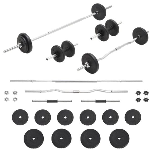 vidaXL Barbell and Dumbbell Set 66.1 lb