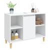 vidaXL Sink Cabinet White Engineered wood, solid eucalyptus wood