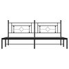 vidaXL Bed Frame Black Powder-Coated Steel Double Bed Frame