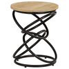 vidaXL End Table Brown and Black Solid mango wood Medium Durable