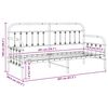 vidaXL Daybed Frame with Headboard Black 31.5" x 78.7" Steel