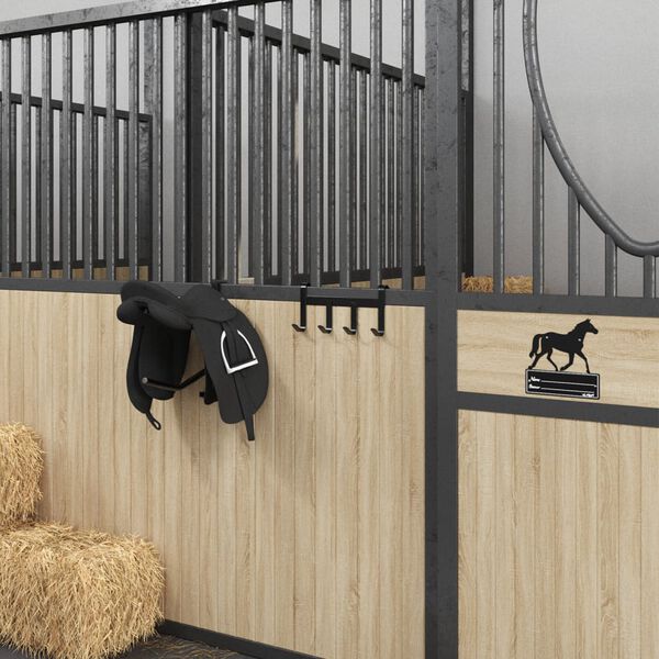 vidaXL Bridle Hanger Black Powder-coated steel Standard Hooks