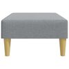 vidaXL Footstool Light grey Polyester, plywood, foam Medium Footstool