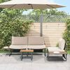 vidaXL Garden Dining Set 3 pcs Taupe Steel