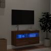 vidaXL TV Wall Cabinet Brown Oak Engineered wood Medium TV Wall Cabinet