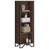 vidaXL Bookcase Brown oak Engineered wood, metal Bookcase Rectangular