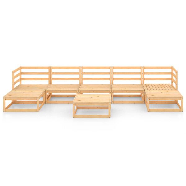 vidaXL Garden Lounge Set Natural wood Solid pine wood Modular