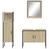 vidaXL Bathroom Cabinet Set Sonoma Oak