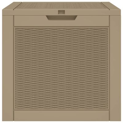 vidaXL Patio Storage Box Light Brown 21.9"x16.9"x20.9" Polypropylene