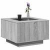 vidaXL Coffee Table Grey sonoma Engineered wood, glass Medium