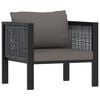 vidaXL Garden Lounge Set Anthracite Poly Rattan Large Modular