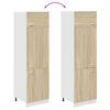 vidaXL Refrigerator Cabinet Sonoma oak Engineered wood Tall