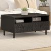 vidaXL Coffee Table Black Solid mango wood, engineered wood, iron Medium
