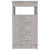vidaXL Drawer Cabinet Concrete Grey Engineered Wood Compact
