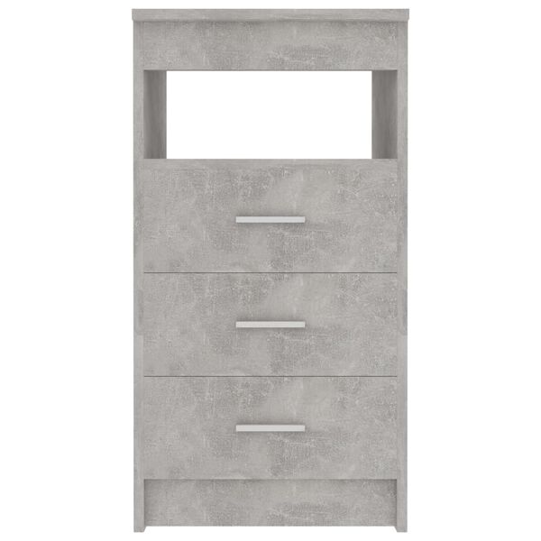 vidaXL Drawer Cabinet Concrete Grey Engineered Wood Compact