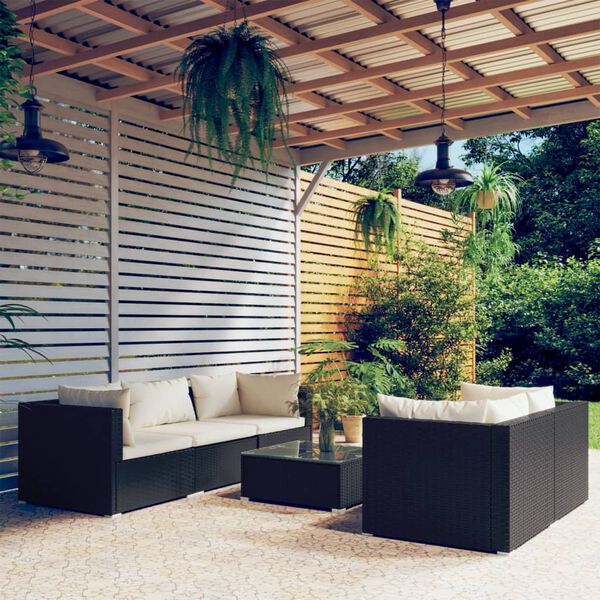 vidaXL Garden Lounge Set Black