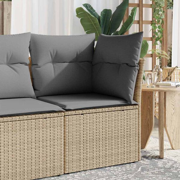 vidaXL Garden Sofa Beige