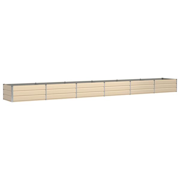 vidaXL Planter Ivory 236.22 x 31.50 x 17.72 in Steel
