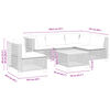 vidaXL Garden Sofa Set Black, Cream White